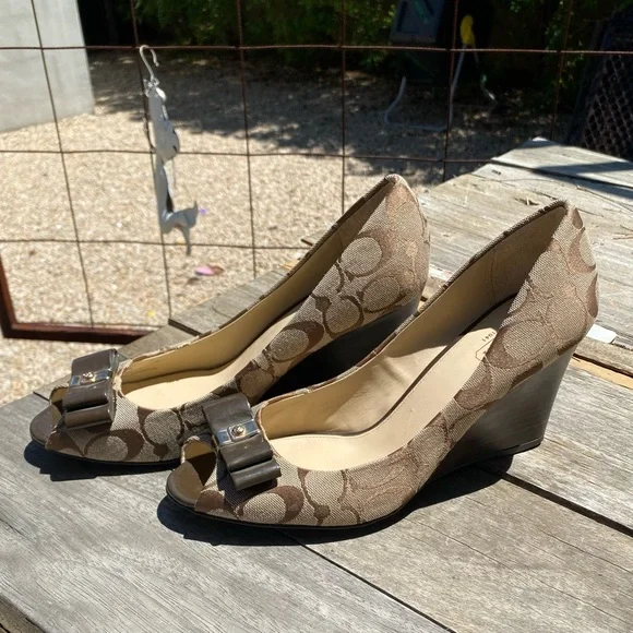 Coach Shoes Coach Emma Brown Wedge Size Poshmark